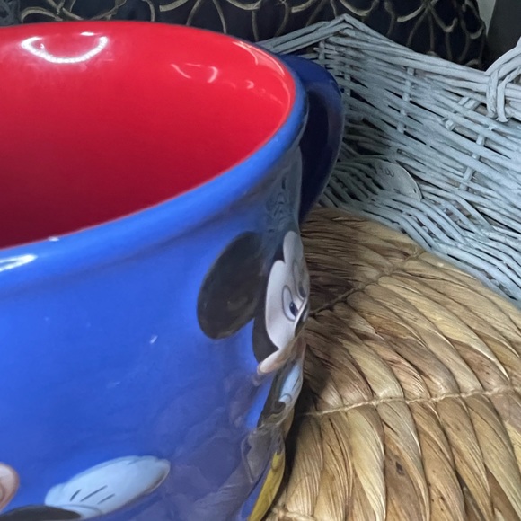Disney Mickey Mouse 3D Sculpted Blue And Red Ceramic Coffee Tea Mug - Picture 6 of 6